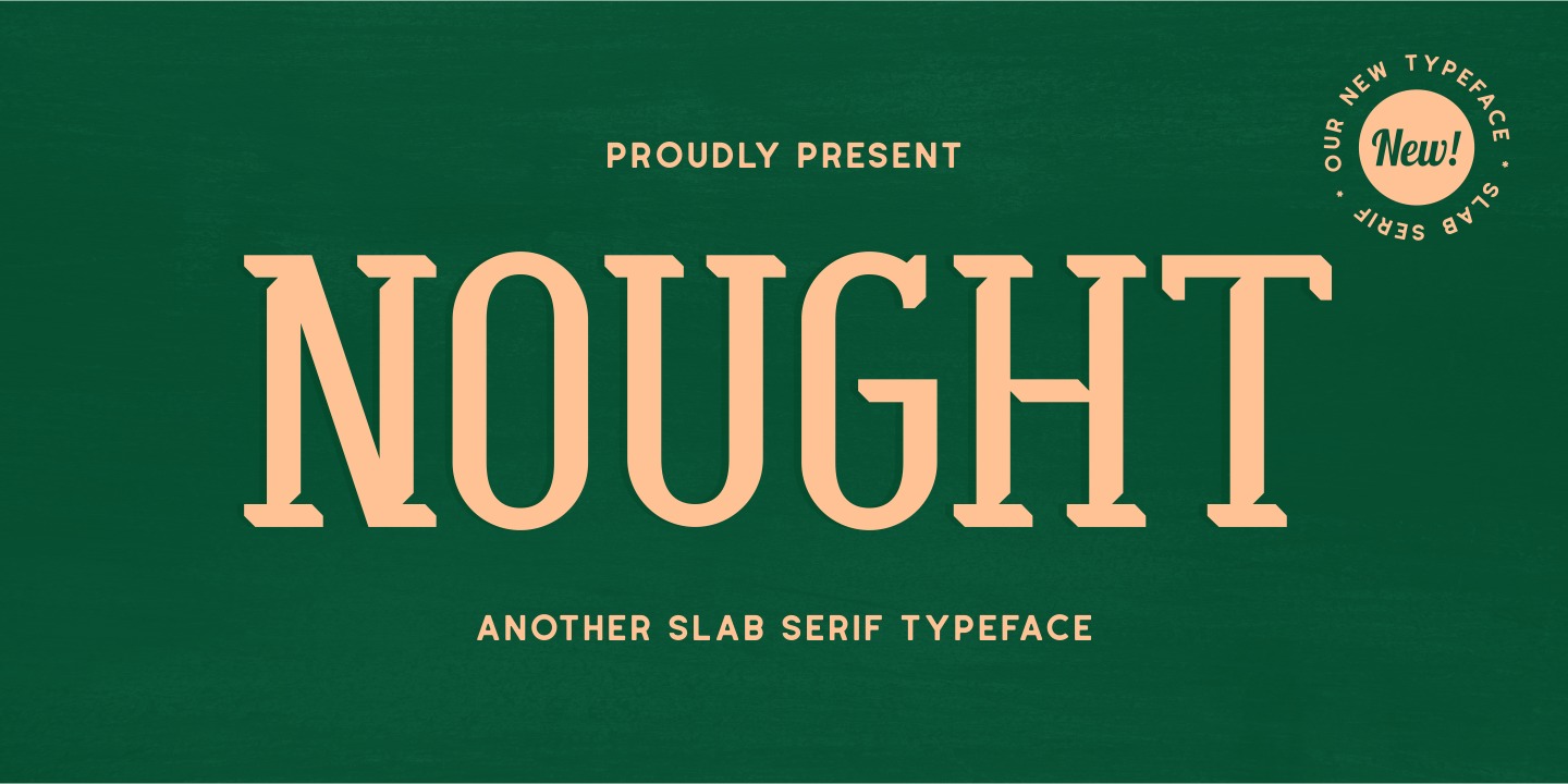 Schriftart Nought